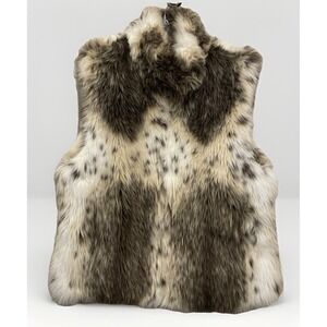Fuda Studio Faux Fur Full Zip Reversible Vest Women's Size Medium